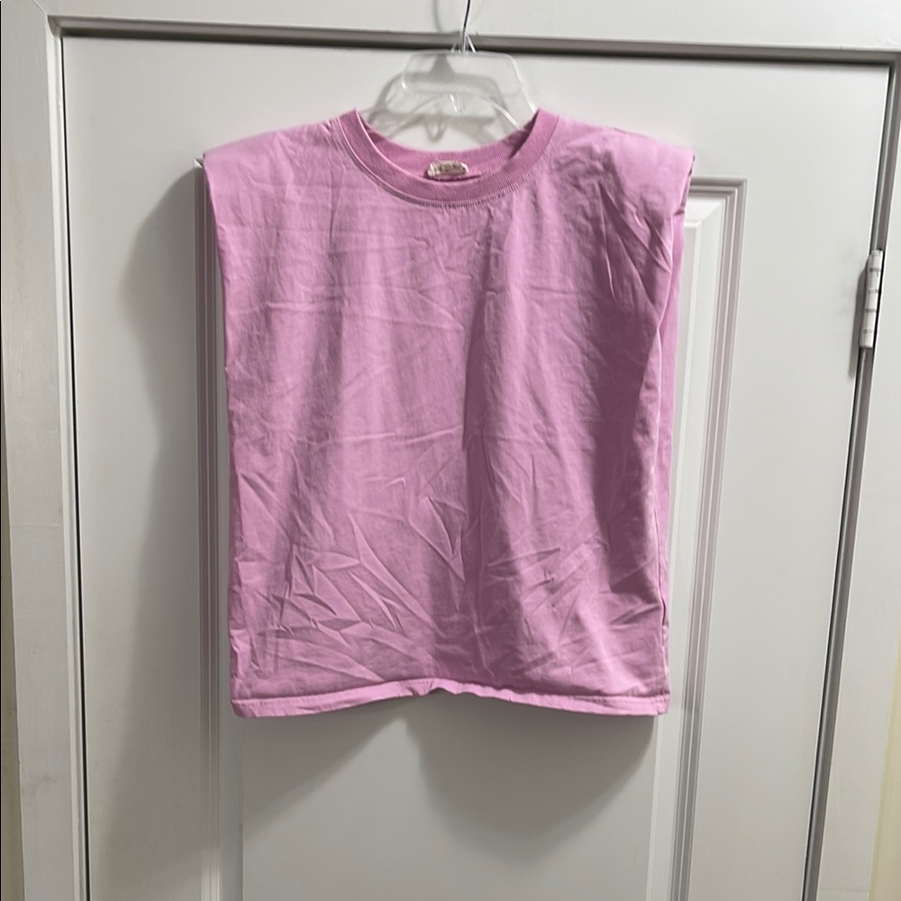 2- Green and Pink Sleeveless Tops sz large